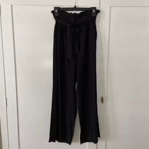 NWT Frnch black tie waist pants size s